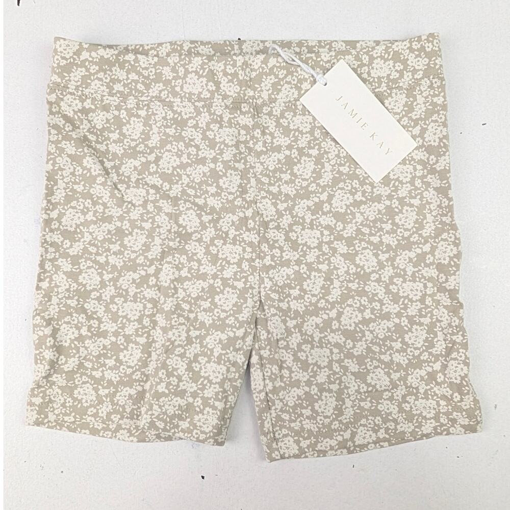 Jamie Kay Greige Floral Bike Shorts - 8Y